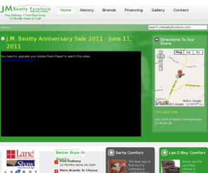 jmbeattyfurniture.com: J.M. Beatty Furniture | Better Buys at Beattys | Route 38, Eau Claire, PA | 724-894-2505
Since 1914 many residents of Butler, Venango and Mercer Counties have gone to one place to buy furniture. J.M. Beatty Furniture, Eau Caire, PA.