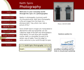 keithspirophotography.com: Keith Spiro Photography
fine art photography and photojournalism. Accepts new assignments and wedding work by request.