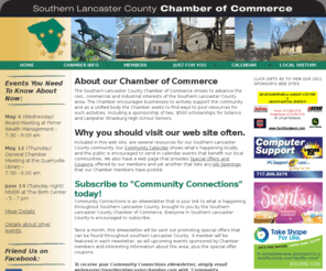 southernlancasterchamber.org: Southern Lancaster County Chamber of Commerce : Information about the Chamber
Southern Lancaster County Chamber of Commerce, Lancaster County, Quarryville, Pennsylvania