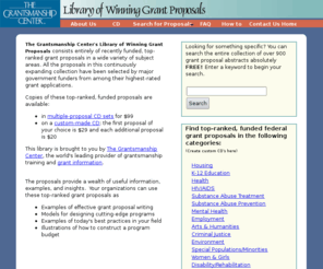 tgcigrantproposals.com: The Grantsmanship Center's Library of Winning Grant Proposals on CD
The Grantsmanship Center's Library of Winning Grant Proposals offers samples of top-ranked, funded grant proposals on CD-ROM sets or on custom-made CD-ROMs.