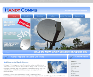 aerialsstokeontrent.co.uk: Aerial Repairs in Stoke On Trent : Handy Comms
Aerial Repairs in Stoke On Trent - Handy Comms, the number one choice for aerials in Stafford.