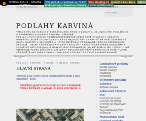 podlahykarvina.com: HLAVNÍ STRANA - PODLAHY KARVINÁ
http://bydleni.idnes.cz/dum_osobnosti.asp?r=dum_osobnosti&c=2002M254U01A Přečtěte si na I-Dnes o