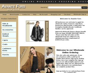 avantefurs.com: Shop Avante Furs for knitted mink, fox fur,mink shawls, mink ponchos, Wholesale fur,cashmere cape,fox head band,Wholesale mink
Shop Avante Furs for knitted mink, fox fur,mink shawls, mink ponchos, Wholesale fur,cashmere cape,fox head band,Wholesale mink, mink boleros, fur coats, mink coat