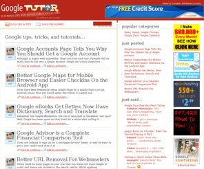 googletutor.com: Google Tutor: Tutorials and Tips for Google Users
Your how-to guide for Google with Google tutorials, tips for using Google and advice.