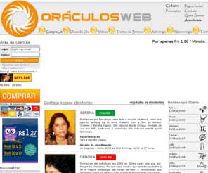 oraculosnaweb.com: Oráculos Web consulta de tarot online
Site esotérico especializado em consultas de tarot online.