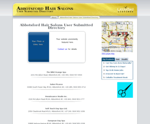 abbotsfordhairsalons.com: Abbotsford Hair Salons
A user submitted directory of Hair Salons serving the Abbotsford, British Columbia (Canada) and surrounding area.