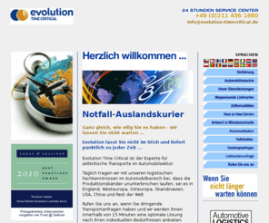 evolution-timecritical.de: Internationaler Notfall-Kurierdienst, Notfall-Transport, dringende Lieferung in und aus Deutschland
Internationaler Notfall-Kurierdienst organisiert Notfall-Transporte in ganz Deutschland und überall in der Welt. Wir erarbeiten eilige Transportlösungen für dringend benötigte Sendungen mit internationalen Kurieren.