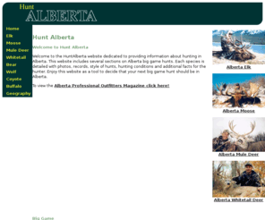 huntalberta.ca: Hunt Alberta - Hunting Big Game in Alberta
Hunt Alberta provides potential big game hunters information about hunting big game in Alberta.