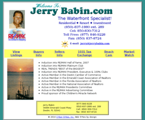 jerrybabin.com: Destin Florida Real Estate - your Florida Gulf Coast Realtor, Jerry Babin
Contact Jerry Babin for Destin Florida real estate! Search Destin real estate listings online.