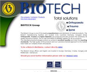 ortho-trading.com: Biotech-Medical Group :: Orthopaedic, trauma, spine, pectus implants
