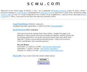 scwu.com: SCWU.COM : Steven Wu's Home Page
