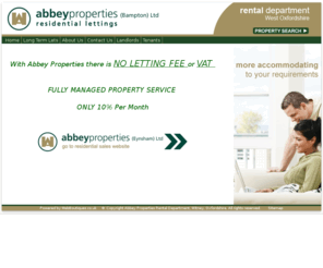 letting.it: Abbey Properties Rental Department, Witney, Oxfordshire,Home
Abbey Properties Rental Department, Witney, Oxfordshire,Home