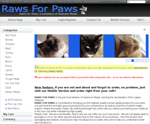 mnrawbuyers.com: Raws For Paws - a subsidiary of Swanson Meats
subsidiary of Swanson Meats