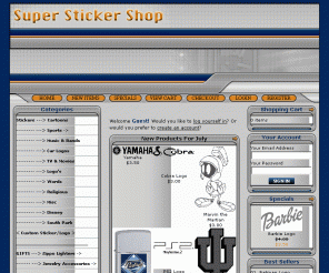 superstickershop.com:  Super Sticker Shop - Custom Stickers 
 Super Sticker Shop - Make your own Custom Sticker and Vinyl Decals. Huge selection of logos and Sticker material you can customize any way you want. Low prices, Fast shipping, no minimum order.