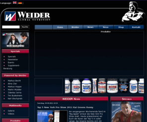 weider-global.net: Weider Global Nutrition
Website der Weider Germany GmbH zum Thema Bodybuilding, Ernaehrung, Training, Wettkaempfe im Bodybuilding und Kraftsport und Fitness