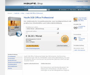 sozialversicherungs-office.info: Haufe SGB Office  Professional - Shop - haufe.de
Haufe SGB Office Professional bietet das SGB lckenlos: Rechtsnormen, Kommentierungen SGB I-XII, Arbeitshilfen sowie Online-Weiterbildung. Als stets aktualisierte Version sind Sie auch bei kommenden Reformen immer auf dem neuesten Stand!