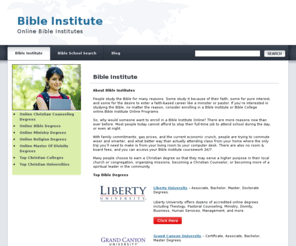 bible-institute.com: Online Bible Institutes - Bible Institute Online
Searching for a top-ranked Bible Institute? Compare Bible Institutes, Christian Colleges, and Online Bible Colleges now.