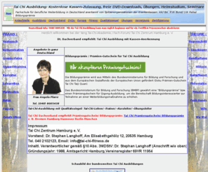 tai-chi-fitness.de: Tai Chi Ausbildung Kostenlose Kassen-Zertifizierung Übungen DVD-Downloads, Dachverband Prämiengutschein Bildungsprämie
