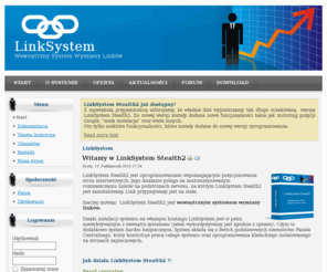 linksystem.org: LinkSystem - LinkSystem - Wewnętrzny System Wymiany Linków - Pozycjonowanie stron
LinkSystem jest oprogramowaniem wspomagającym pozycjonowanie stron internetowych. Jego działanie polega na zautomatyzowanym rozmieszczaniu linków na podstronach serwisu, na którym LinkSystem jest zainstalowany.