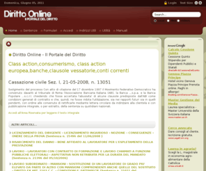 diritto-online.com: Diritto Online - Il Portale del Diritto
Diritto Online, il portale del diritto, sentenze, formulari, processi, pareri legali, notizie della cassa fornse