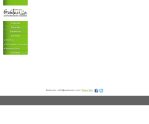 evolucionmkt.com: Evolución mkt & com
Evolución es una agencia consultora en marketing y comunicación, con el propósito de encontrar 		soluciones estratégicas e integrales.