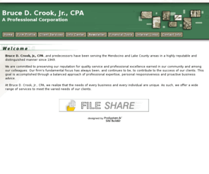 ukiahcpa.com: Bruce D. Crook, Jr.,  CPA
Certified Public Accountants