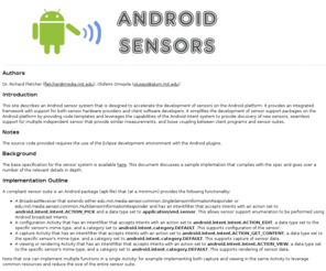 androidsensors.org: Android Sensor System
