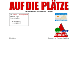 auf-die-campingplaetze.com: Auf die Campingplätze
Auf die Campingplätze, Das Reisemagazin rund ums Campen, Onlineversion