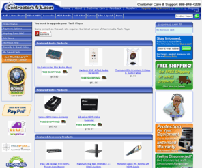 contractorsav.com: Audio & Video Experts - Electronic Technology Products, Retail & Wholesale at Contractor’s A/V.com
Research, learn, and buy consumer electronics products for Home Theater, In-Wall Products, Speakers, Audio, Video, Structured Wiring, and much more! Free Shipping and Friendly Service. We Make Technology Simple!