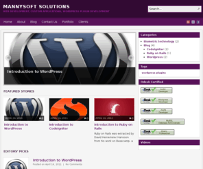 mannysoft.com: Mannysoft Solutions - Web development, Custom applications, Web Hosting
