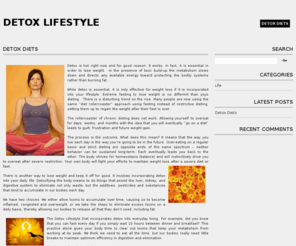 detoxlifestyle.com: Detox Diets - Detox Lifestyle
Detox diets and detox lifestyle diets tips and information