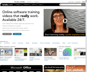 lyndalearning.net: Software training online-tutorials for Adobe, Microsoft, Apple & more
Software training & tutorial video library. Our online courses help you learn critical skills. Free access & previews on hundreds of tutorials.