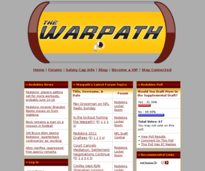 thewarpath.net: The Warpath: Redskins Fan Site
Washington Redskins Forum