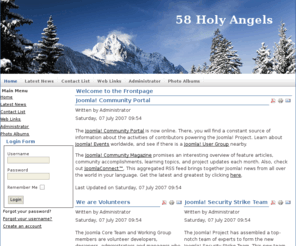 58holyangels.org: Welcome to the Frontpage
Joomla! - the dynamic portal engine and content management system