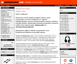 tarvikekauppa.net: Tarvikekauppa.com - Kaapelit, adapterit, näppäimistöt, hiiret ja tarvikkeet vaivattomasti ja edullisesti. Tarjouksessa kuulokkeet ja USB-näppäimistö. Löydä myös sopiva kannettavan akku.  - Tarvikekauppa.com
Tarvikekauppa.com - Kaapelit, adapterit, näppäimistöt, hiiret ja muistikortit vaivattomasti ja edullisesti