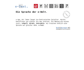 e-textkonzept.com: e-Text. Die Sprache der e-Welt.
