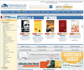 all-christian-books.org: Christianbook.com - Shop for Christian Books, Bibles, Music, Homeschool Products, Gifts & more
Christianbook.com is the online home of Christian Book Distributors (CBD),
the world's largest distributor of Christian resources. For over 25 years
we've offered Christian books, music, Bibles, videos, software, gifts and more at
the lowest prices and with unbeatable service.
