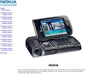 nokia-hq.com: Nokia
Nokia Phones | Accessories | Ringtones | Themes