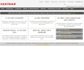 skeidar.biz: Møbler, interiør og inspirasjon til hjemmet | SKEIDAR
Velkommen til Skeidar! Hos oss finner du møbler, interiør og inspirasjon til hjemmet ditt. Se vårt store utvalg av sofaer, lenestoler og spisestuer til stuen; senger, madrasser og oppbevaringsløsninger til soverommet; alt du trenger til spiseplassen, og ikke minst mye fine dekor- og gaveartikler. 