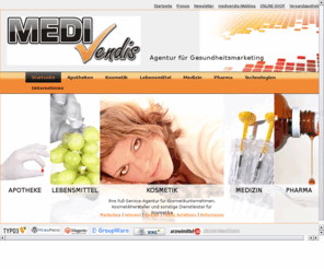 medivendis.de: medivendis.de - Agentur für Gesundheitsmarketing, Pharmamarketing und Apothekenmarketing :: Startseite
medivendis.de - Agentur für Gesundheitsmarketing, Apothekenmarketing, Pharmamarketing, Medizinmarketing, Kosmetikmarketing und Lebensmittelmarketing.