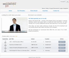 bigedo.com: BIGEDO International -  Retained senior management searches, coaching and distributor broker
BIGEDO.COM der grösste Online-Kadermarkt der Schweiz, Deutschland, Austria, US, UK