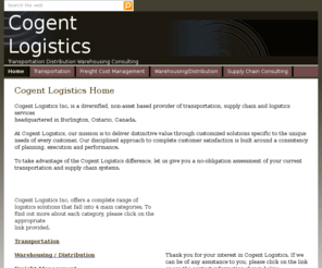 cogentlogistics.org: Cogent Logistics
Cogent Logistics Inc. is a premium non-asset based provider of logistical and transportation solutions dedicated to complete customer satisfaction and immediately measurable improvements.