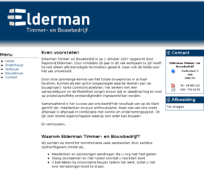 elderman.info: Elderman Timmer- en Bouwbedrijf
Elderman Timmer- en Bouwbedrijf