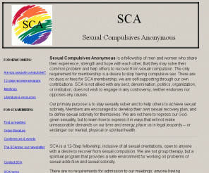 sca-recovery.org: SCA - Sexual Compulsives Anonymous
