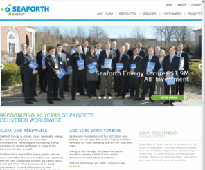 atlanticorientcanada.ca: Seaforth Energy Inc
Seaforth Energy is the manufacturer of the AOC 15/50 wind turbine. For more than 20 years, we have been manufacturing, installing and maintaining energy solutions for clients worldwide, in some of the harshest climates on earth.