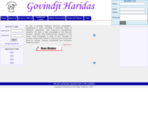 govindhari.com: Investor Login Page
