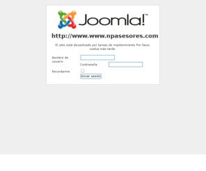 npasesores.com: Bienvenidos a la portada
Joomla! - el motor de portales dinámicos y sistema de administración de contenidos