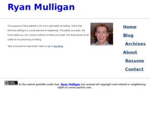 ryantm.com: Ryan Mulligan
Ryan T Mulligan's personal website.