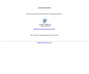 terramar.biz: Domene registrert av InCreo
Utvikling av websider og internettsystemer. Serverplass og e-post. Domeneregistering.