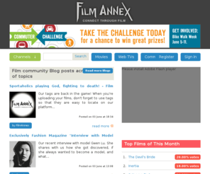 filmannex.com: Watch movies online | Download Movies | Film Annex
Watch movies and download films on Film Annex, a free online video and Web TV platform. Film distribution and film financing for filmmakers.